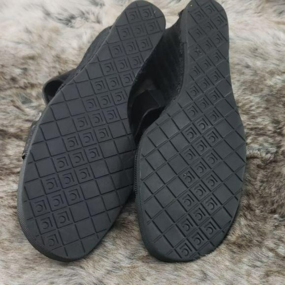 Liz Claiborne sz 10 Gabriell Black Wedge Sandals - Picture 8 of 8